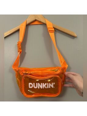 Dunkin’ Donuts Bright Orange Clear Fanny Pack